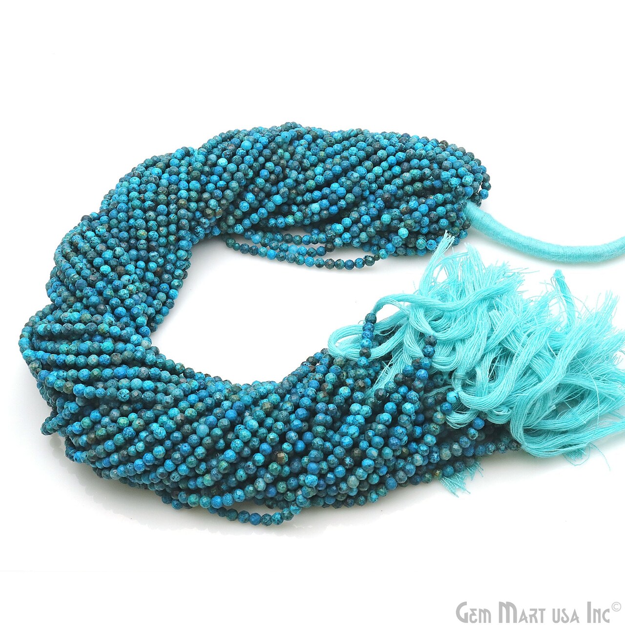 Gemstone Rondelle Bead Strands, Round Faceted, Polished Beads, Handmade Rondelle Beads, 12.5-inch, 3-4mm Round Strands for DIY Jewelry Making, GemMartUSA (70002)